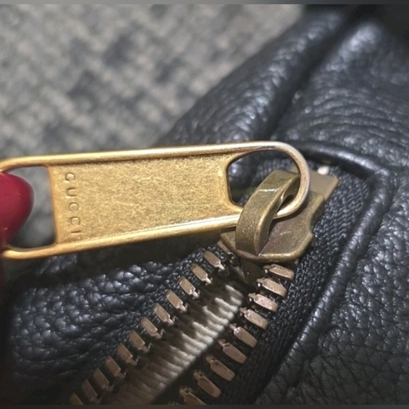 GUCCI Printed (Unisex) Black Leather Belt / Waist Bag with COA - Picture 8 of 16